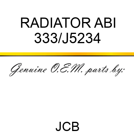 RADIATOR ABI 333/J5234