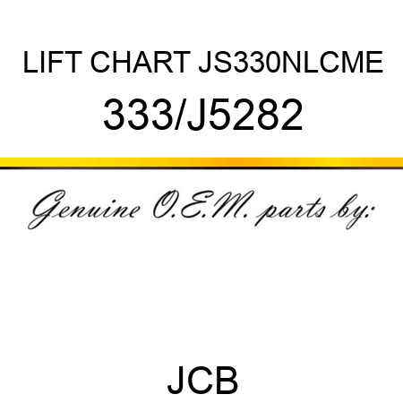 LIFT CHART JS330NLCME 333/J5282