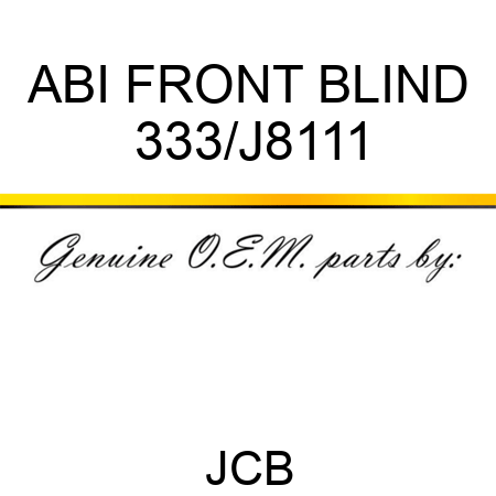 ABI FRONT BLIND 333/J8111
