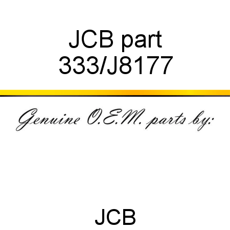 JCB part 333/J8177