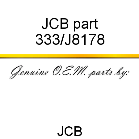 JCB part 333/J8178