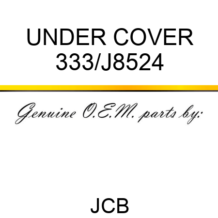 UNDER COVER 333/J8524