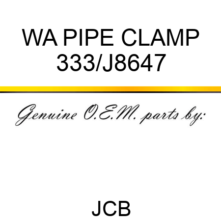 WA PIPE CLAMP 333/J8647