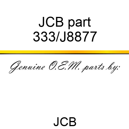 JCB part 333/J8877