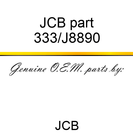 JCB part 333/J8890