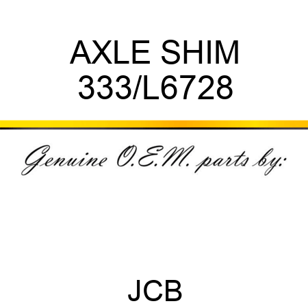 AXLE SHIM 333/L6728