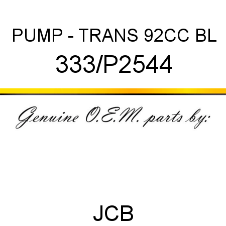 PUMP - TRANS 92CC BL 333/P2544
