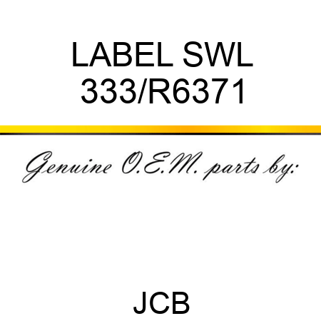 LABEL SWL 333/R6371