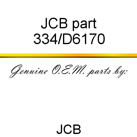 JCB part 334/D6170