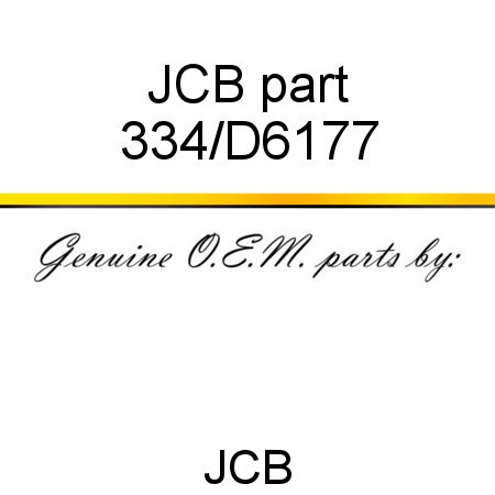 JCB part 334/D6177