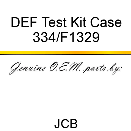 DEF Test Kit Case 334/F1329