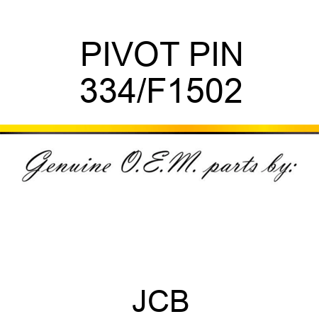 PIVOT PIN 334/F1502