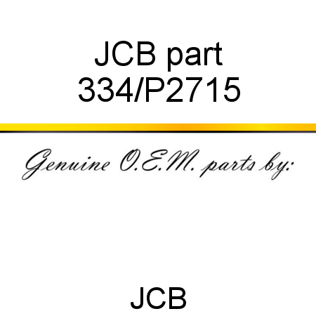 JCB part 334/P2715