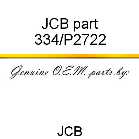 JCB part 334/P2722