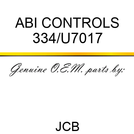ABI CONTROLS 334/U7017