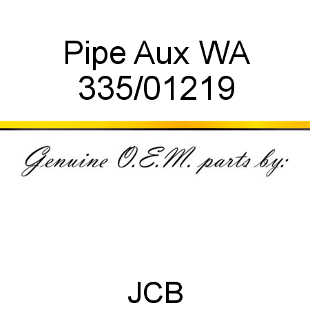 Pipe, Aux WA 335/01219