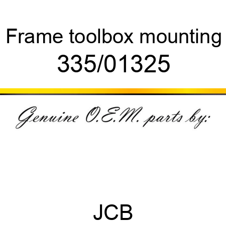 Frame, toolbox mounting 335/01325