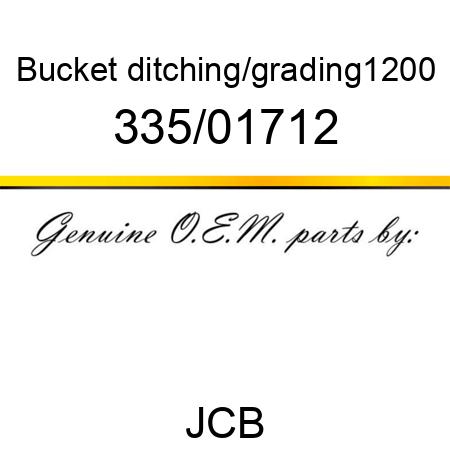 Bucket, ditching/grading1200 335/01712