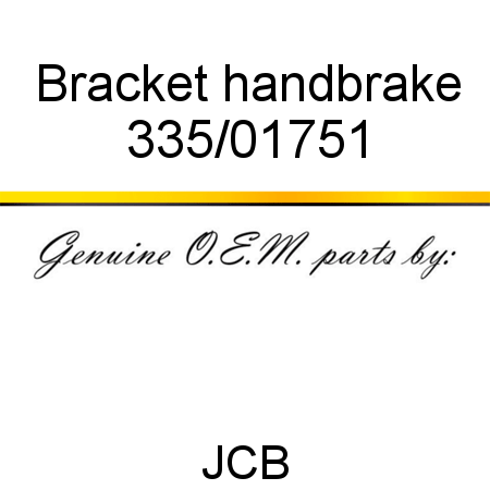 Bracket, handbrake 335/01751