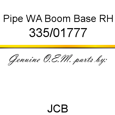 Pipe, WA, Boom Base RH 335/01777