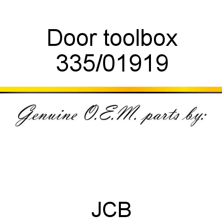 Door, toolbox 335/01919