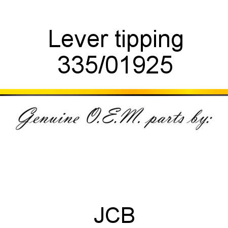 Lever, tipping 335/01925