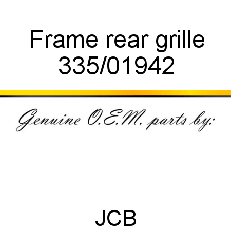 Frame, rear grille 335/01942