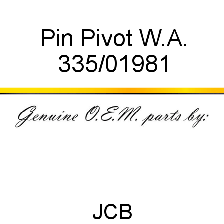 Pin, Pivot W.A. 335/01981