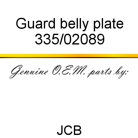 Guard, belly plate 335/02089