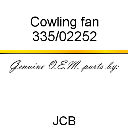 Cowling, fan 335/02252