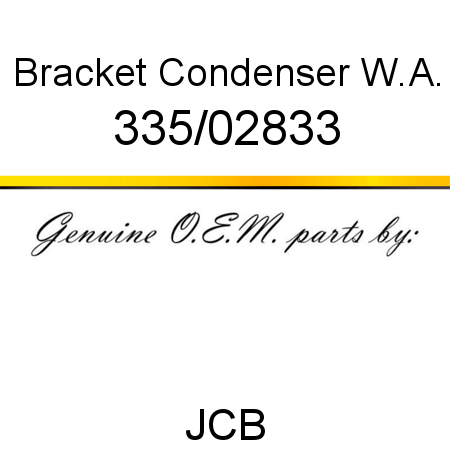 Bracket, Condenser W.A. 335/02833