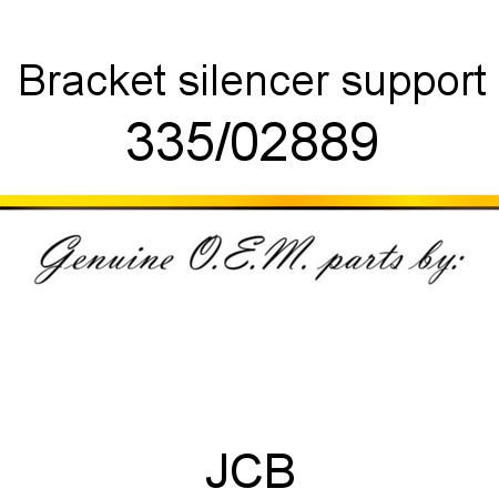 Bracket, silencer support 335/02889