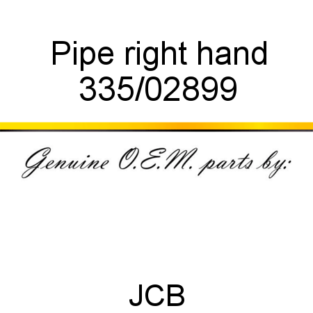 Pipe, right hand 335/02899