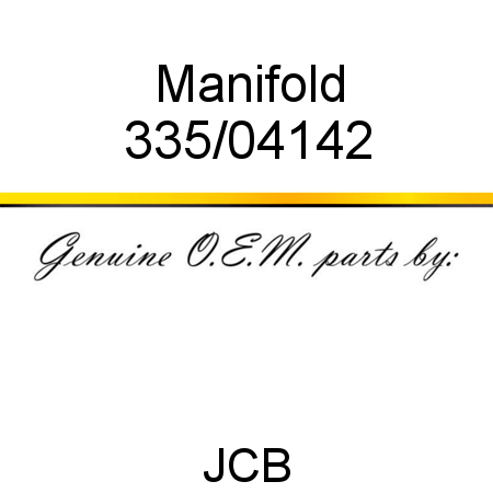 Manifold 335/04142