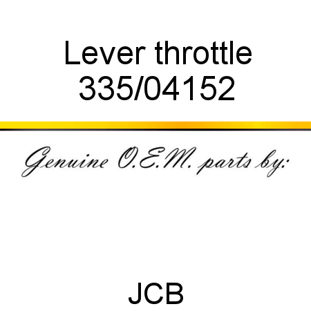 Lever, throttle 335/04152