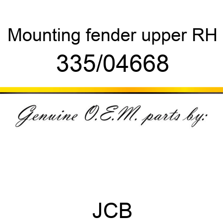 Mounting, fender upper RH 335/04668