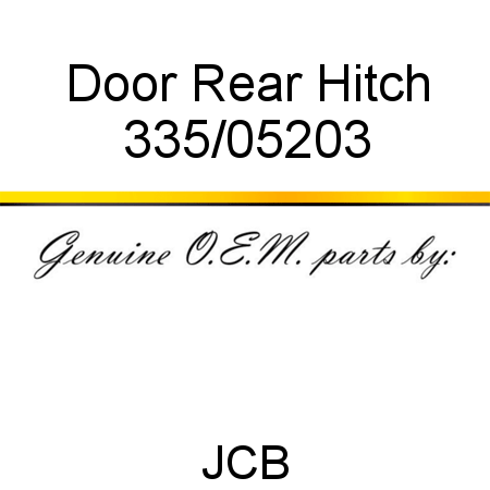 Door, Rear, Hitch 335/05203