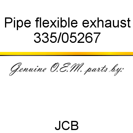 Pipe, flexible exhaust 335/05267