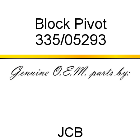 Block, Pivot 335/05293