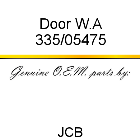 Door, W.A 335/05475