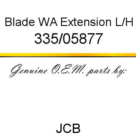 Blade, WA Extension L/H 335/05877