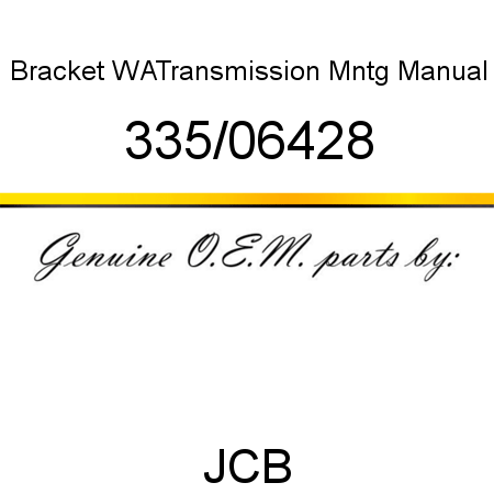 Bracket, WA,Transmission Mntg, Manual 335/06428