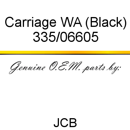 Carriage, WA (Black) 335/06605