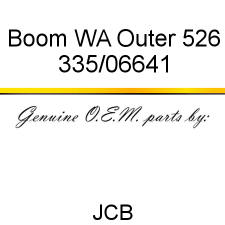 Boom, WA Outer 526 335/06641