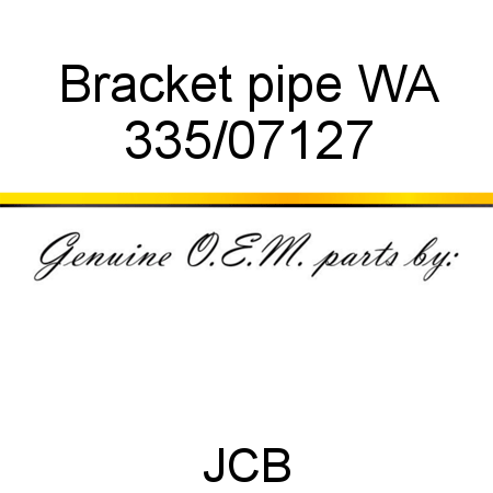 Bracket, pipe WA 335/07127