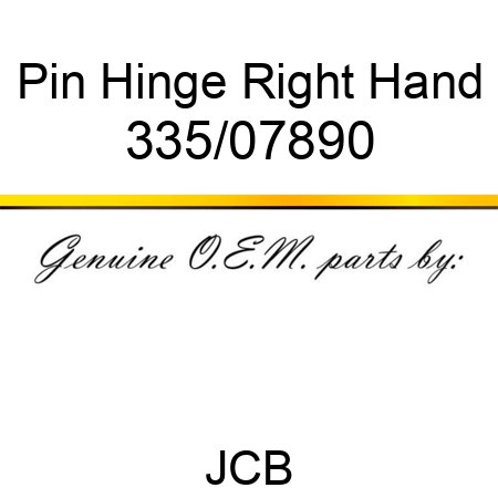 Pin, Hinge Right Hand 335/07890