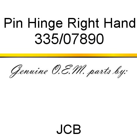 Pin, Hinge Right Hand 335/07890