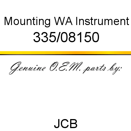 Mounting, WA Instrument 335/08150