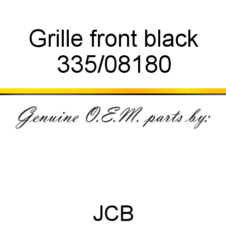 Grille, front, black 335/08180
