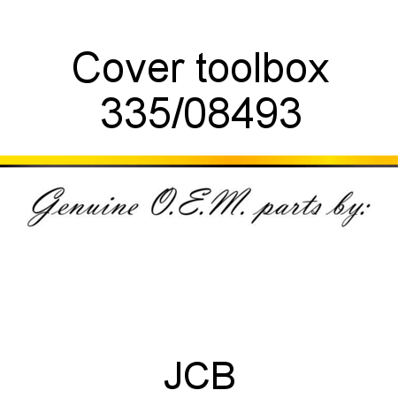 Cover, toolbox 335/08493
